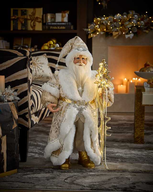 Gold Couture Santa, 31"